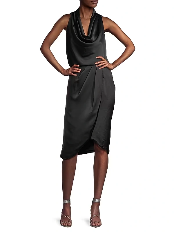 Aidan Mattox - Cowl-Neck Cocktail Dress