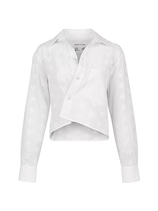 Cissa - The Shorty Sheer Embroidered Shirt